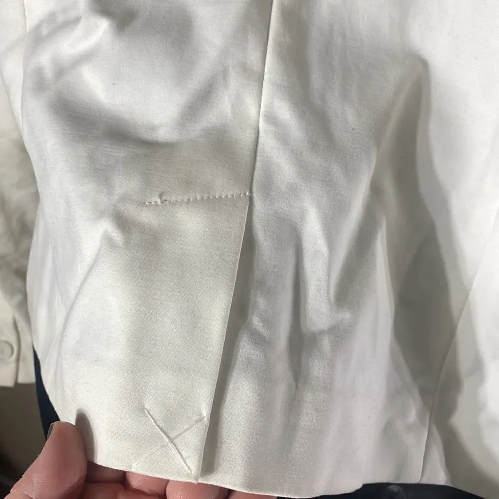 Helmut lang white/off white blazer jacket one button large Corpcore career work